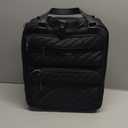 LUGGEX Underseat Carry On Luggage with Wheels, Stylish Lightweight Under Seat Luggage, Soft Sided Personal Item Suitcase for Short Trip (All Black, 16 Inch)