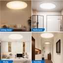 LED Ceiling Light 15-Inch Dimmable Flush Mount with 5CCT Adjustable Color Temperature (2700K-5000K), 35W 4000LM, Ceiling Light Fixture for Bedroom, Kitchen, Living Room, Office, and Hallway.