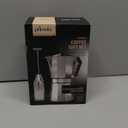 Primula Stovetop Espresso Maker and Handheld Electric Milk Frother Gift Set, Moka Pot for Classic Italian and Cuban Coffee, Cafetera, 6 Espresso Cups, Silver