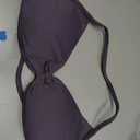 OMKAGI Halter Sports Bras for Women Padded Strappy Bra Open Back Workout Gym Crop (Purple, S)
