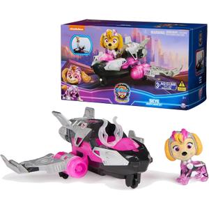 Paw Patrol: The Mighty Movie, Airplane Toy with Skye Mighty Pups Action Figure, Lights and Sounds, Kids Toys for Boys & Girls 3+