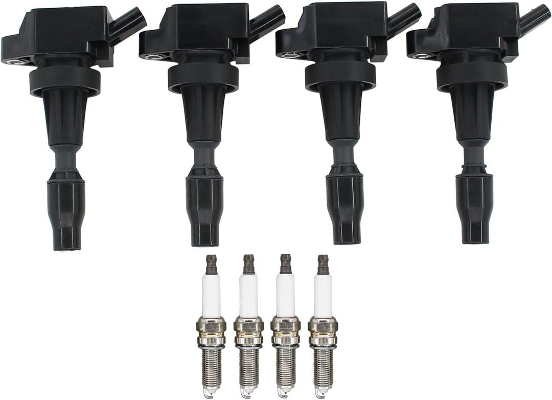Ignition Coil and Spark Plug Replaces 27301-2B120 for Hyundai Elantra ElantraGT Kona Sonata Tucson Kia Forte Forte5 Optima Seltos Soul 1.6