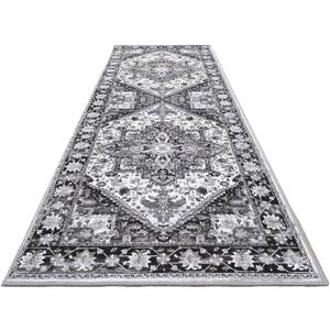 Boho Flannel Rugs Hallway Kitchen Rugs Vintage Floor Carpet Long Rugs Sofa Rugs Anti-Slip Washable Home Deco for Bedroom Hall Lounge