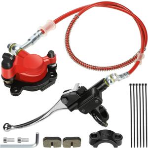 YOXUFA Mini Bike Hydraulic Disc Brake Caliper Kit Replacement for Baja Doodle Bug DB30 Blitz Dirt Bug Predator 79cc 97cc 2.8hp Mini Bike Parts with 50 inch Hose Tube Master Cylinder