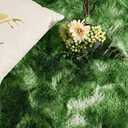 DweIke Fluffy Dark Green Rugs for Bedroom Living Room, 8x10 Large Soft Plush Shaggy Tie-Dyed Forest Moss Green Girls Boys Kids Rug, Non-Slip and Machine Washable Carpet for Dorm Nursery Decor