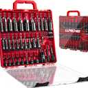 LLNDEI Magnetic Impact Nut Driver Set, 55PCS 1/4 socket set with Deep Driver Bit Sets Includes Bit Extension, Pivoting & Wing Nut Setters Compatible with Impact Drills & Deep Drivers