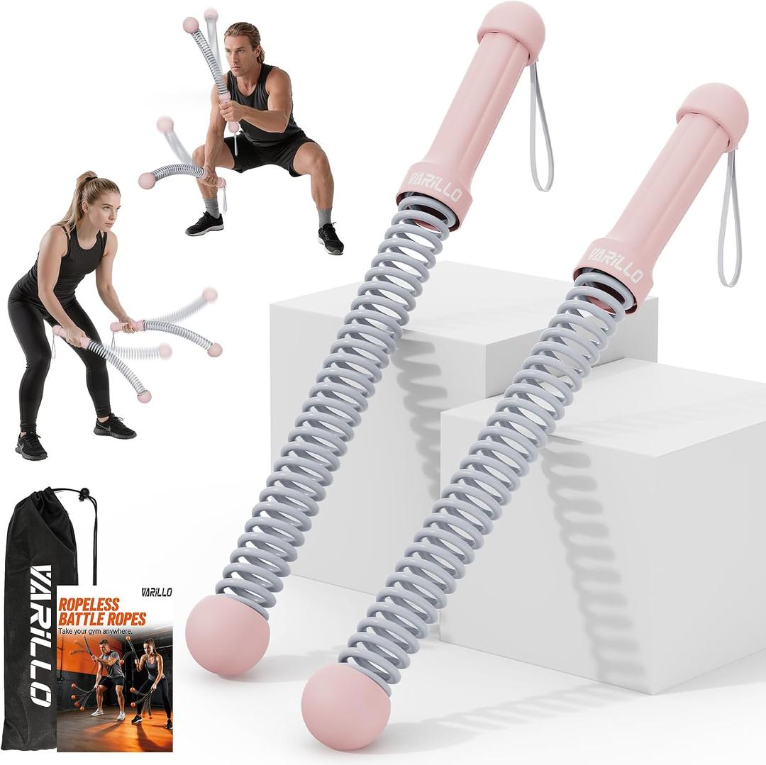 Ropeless Battle Ropes for Home Gym, Portable Cordless Weighted Battle Rope