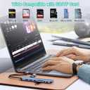 USB C Hub USB Hub 3.0, VIENON Aluminum 8 in 1 USB Extender with SD/TF Card Reader, 3.5mm Aux Headphone Jack for MacBook Pro Air and More PC/Laptop/Tablet Devices