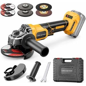 Cordless Angle Grinder Compatible with Dewalt 20V MAX Battery(NO Battery), 3 Variable Speed Brushless Motor Up to 8500 RPM