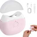 2026 New Electric Nail Clippers, Automatic Nail Trimmer with LED Light & 2 Speeds - Safe Portable Nail Cutter for Baby Kids Adult Seniors, Portable for Home Travel (Pink)