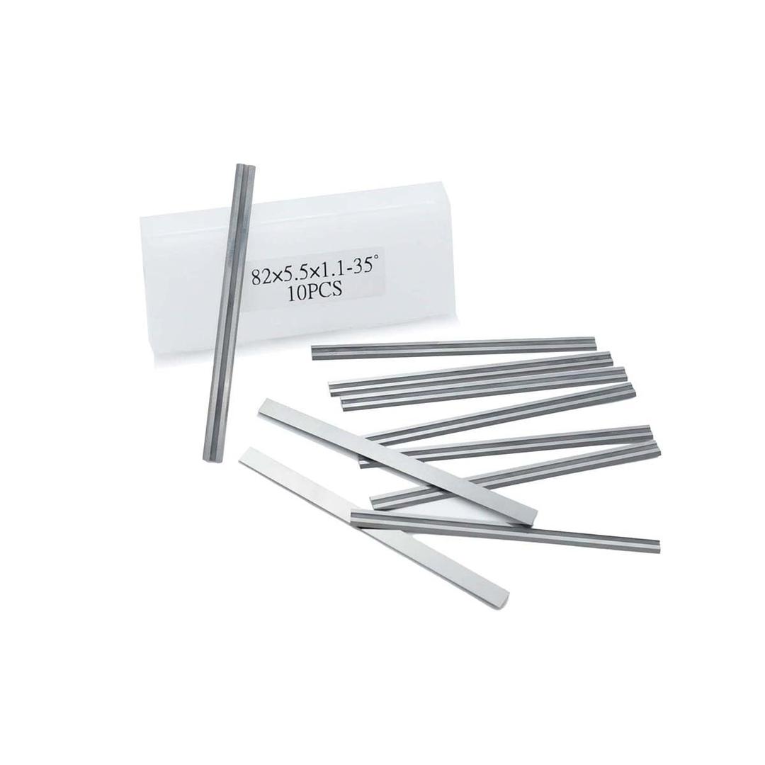 3-1/4" Carbide Planer Blades for Woodworking, 82mm Handheld Planer Replacement Blade, 10 pcs