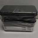 PHINOX Large Ice Cube Tray with Lid and Bin, Ice Trays for Freezer, 2 INCH Whiskey Ice Cubes Mold, 2*8 pcs Square Ice Cube Mold with Tong, Easy to Release, Large Ice Tray for Drinks (Black)