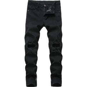 DGHM-JLMY Men's Ripped Zipper Denim Stretch Pants Knee Rips Zip Distressed Stretch Denim Pants Stretchy Fashion Holes Jeans DGHM-JLMY Men's Ripped Zipper Denim Stretch Pants Knee Rips Zip Distressed Stretch Denim Pants Stretchy Fashion Holes Jeans