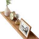 TREOAKWIS Oak Floating Shelves Natural Wood Wall Mounted Display Picture Ledge Wall Shelf for Home Office Living Room Bedroom Storage Shelf 4X36 inch