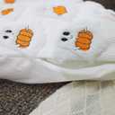 Halloween Ghost Pillow Covers 18x18 inch Set of 2 White Soft Plush Faux Fur Decorative Cushion Covers for Couch Sofa Bed Porch Living Room Halloween Decor (Pumpkin Gost)