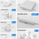 5'' 20Ft Mini Split Line Set Cover Kit for Minisplit Ductless Linset Air Conditioners and Heat Pumps, Central AC Decorative Upgraded UV-Proof Strong & Durability PVC Pipe