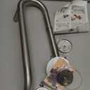 Toilet Grab Bars 16 Inch - Toilet Paper Holder Grab Bar Stainless Steel Knurled Toilet Grab Bars for Seniors Bathtub Bathroom Rails for Elderly Safety Balance Support, Brushed Nickel