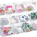 UCEC Clear Acrylic Sticker Display Stand, 3-Tier 12 Pockets Acrylic Card Display & Sticker Organizer, Essential Portable Organizer for On-the-Go Professionals, Tradeshows, Retail, and Supplier Events