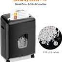 Amazon Basics High Security Micro Cut Paper Shredder, 8 Sheet Capacity, CD and Credit Card Shredder with Pull Out Bin, Black