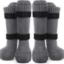 LOOBANI Dog Socks for Outside to Prevent Licking Paws, Dog Socks for Winter Hot Pavement, Dog Booties for Small Medium Large Senior Dogs, Dog Boots & Paw Protectors with Straps (Gray), XL