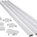 Legrand Wiremold C310 Cordmate III 10 Foot 11 Piece Cord Cover Kit, Organizer for Wall, Holds Up to 5 Cords or Cables, 45"L x 1.5"W, White (1 Pack)