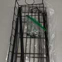 Over Door Hat Organizer 3 Tier Wall Mounted Hat Rack with 2 Adjustable Metal Basket and 3 Hooks Hat Organizer for Baseball caps Hat Hanger Holder Display for Door Closet, Cap Organizer Storage (Black)