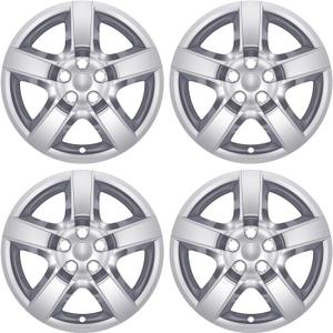 TangMiGe 4-Pack 17 inch Hubcaps Compatible with Chevrolet Chevy Malibu 2008-2012, FIT 17" Steel Wheel ONLY, Trim: LS. Rim Cover Skin Hub Cap (Silver Color)