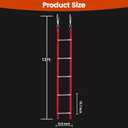 Fire Escape Ladder, 13 Ft 2 Story Collapsible Lightweight Ladder with 2 Heavy Hooks & Wide Feet, Reusable Anti-Slip Emergency Ladder for Windows & Balconies