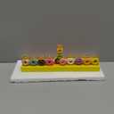 Hand Painted Resin Chanukah Menorah Donut Chanukah Multicolor Menorah for LED Candles Hanukkah Gifts Jewish Holiday Party Favors