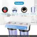 Geekpure 2 Stage Whole House Water Filter System with 10-Inch Big Clear Housing PP and Carbon Filters-1"NPT