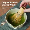 Matcha Whisk Set, 7 Pcs Japanese Matcha Kit Includes Matcha Bowl with Spout, Bamboo Whisk, Chasen Holder, Stainless Sifter, Scoop and Rest, Tea Towel, Matcha Tea Set Gift for Family/Friend (Mottled Green)