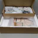 ROBOTIME Doll House, Wooden Dollhouse with Wheels for Girls, Pretend Play RV Set Dollhouse Moveable with 10+Pcs Furniture Accessories, Gift for Kids Ages 3+