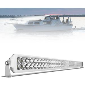 4WDKING 42 Inch LED Light bar, IP68&IP69K Waterproof Led Boat Light, White Dual Row Flood and Spot Combo Beam Off-Road Lights for Pickup 4x4 Truck ATV UTV Boat