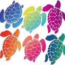 LEIFIDE 6 Pcs Cruise Door Decorations Magnetic Turtle Magnets for Cruise Ship Door Anniversary Sea Turtle Car Magnets Sticker Decorations Funny Fridge Decor