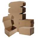 BIOBROWN 6x4x3" 50 Pack Corrugated Cardboard Boxes Small Shipping Box for Packaging Small Business Mailer Mailing Kraft