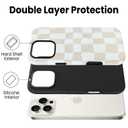 SOKAD Magnetic Checkered Phone Case for iPhone 16 Pro, Brown