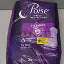Poise Overnight Incontinence & Postpartum Pads for Bladder Leaks, 8 Drop Extra Coverage, 36 Count