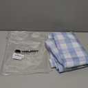 Checkered Tablecloth Rectangle Waterproof Gingham Table Cloth Washable Buffalo Plaid Table Cover Wrinkle Free for Kitchen, Dining and Outdoor Picnic, 52 x 70 Inch, Light Blue and White