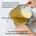 Beeswax Bread Bags for Homemade Bread. Beeswax Bags for Sourdough2 Pack Eucalyptus Leaf Design). 11 * 15IN. ZSHLXM