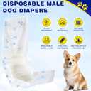 XPCARE 50 Count Disposable Male Dog Diapers, Male Dog Wraps,Super Absorbent Leak-Proof Fit (X-Small)