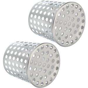 PATIKIL Gutter Guard Filter 2.5"-2", 2 Pcs PVC Termination Cap Mesh Screen Roof Vent Cover Stainless Steel Conical Exhaust Pipe Cover Downspout Guard Filter Strainer for Downspout