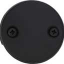 PRIMSOPH Two Hole Overflow Faceplate Tub Drain Trim Kit Conversion Kit Assembly Universal Fine Coarse Thread Replacement Matte Black
