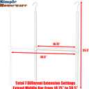 Simple Houseware Adjustable Closet Hanging Rod, White