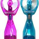 P&F Water Mist Spray Bottle Fan Portable Handheld Mister - Battery Operated Red
