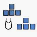 LZYDD Backlit KeyCap for Logitech G915TKL G915 G913 G815 G813 Keyboard keycaps, Arrow W A S D (8PCS Light Blue Arrows with WASD)