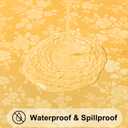 Smiry Round Table Cloth, Waterproof Heavy Duty Vinyl Tablecloths, Wipeable Washable Table Cover for Kitchen and Dining Room (Mustard Yellow, 70" Round)