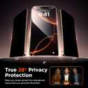 2 x GolbinBox 3-Pack Privacy Screen Protector for iPhone 15/16 6.1 Inch,Military-Grade Shatterproof Anti-Spy HD Tempered Glass with Installation Tray,Dust and Bubble Free,9H Hardness,Anti - Fingerprint