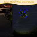 WAIU Solar LED Butterfly Lights, Metal Hanging Wall Art Decor, Waterproof Outdoor Decoration for Patio Garden Yard Fence, Valentine Gifts