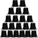 100 Pack Drawstring Backpack Black Bulk Drawstring Bags Nylon String Backpack Gym Cinch Sack Backpack Sport Bag Draw String Party Bags for Men or Women