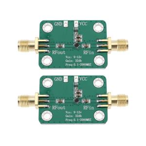 Create idea 2pcs RF Wideband Amplifier 9V-12V 30dB Low-Noise LNA Broadband Module 0.1-2000MHz AMP Module for Short Wave FM Radio Remote Control Receiver